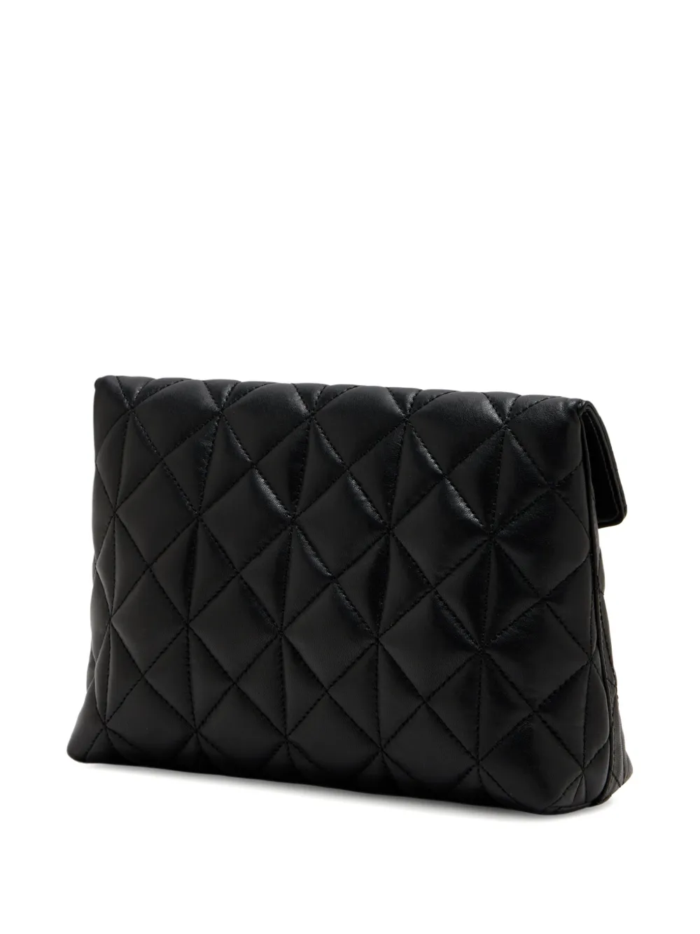 Mulberry Darley gewatteerde clutch met draaislot Zwart
