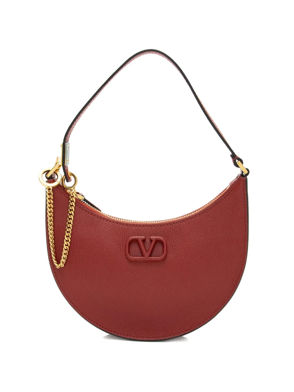 Valentino Garavani Pre-Owned VLogo Moon leather shoulder bag - Rosso