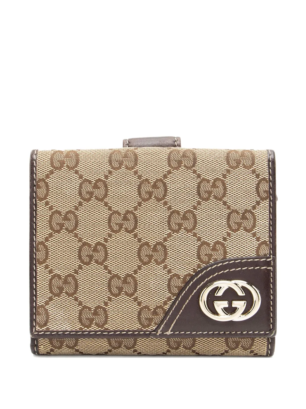 Gucci Pre-Owned Monogram New Britt French wallet - Toni neutri