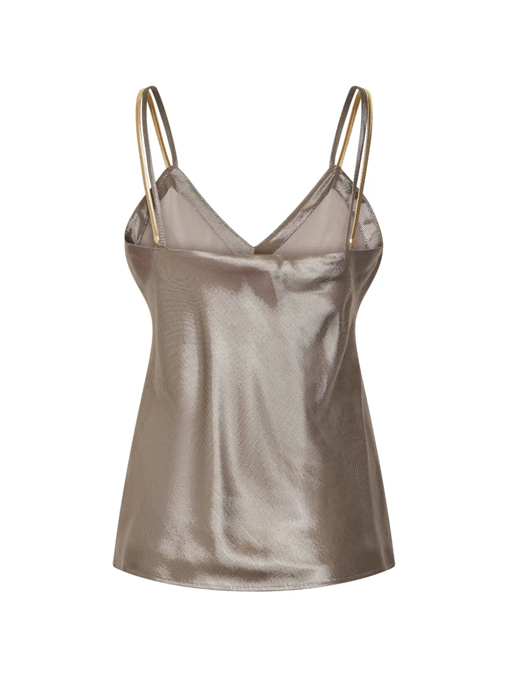 Max Mara Tanktop met V-hals en metallic effect Bruin