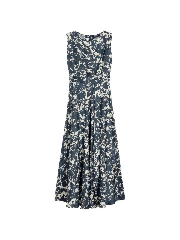 max mara grey dress Max Mara Womens Dark Grey Talete Sleeveless Woven Midi Dress 8