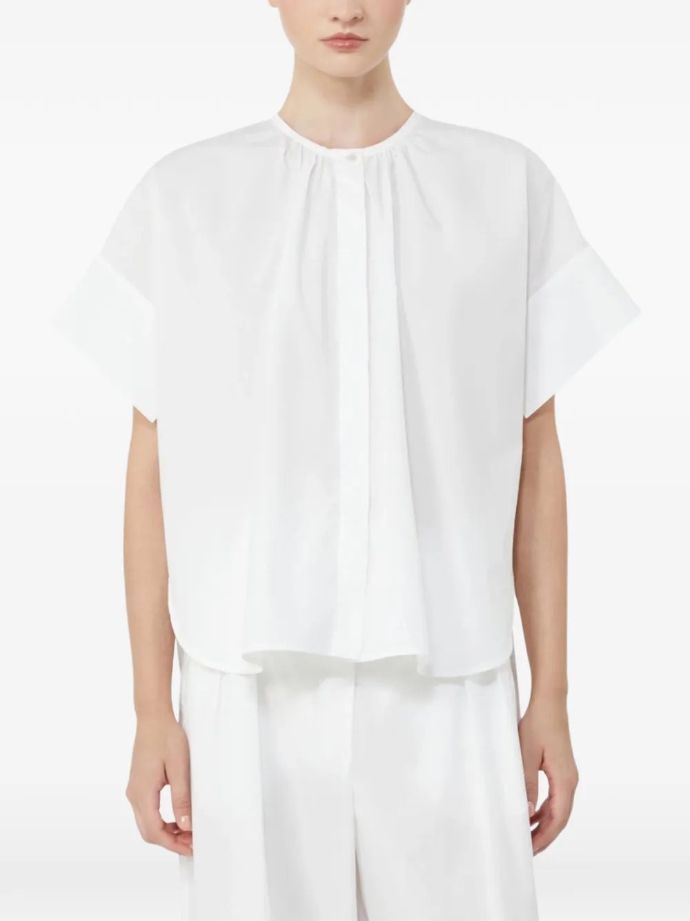  Weekend Max Mara Gathered Blouse - White 