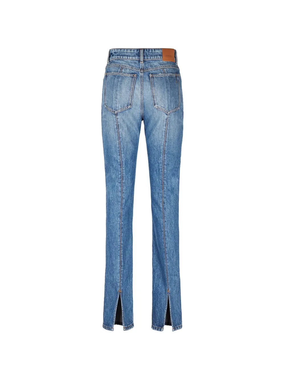 Sportmax Denim jeans met split Blauw