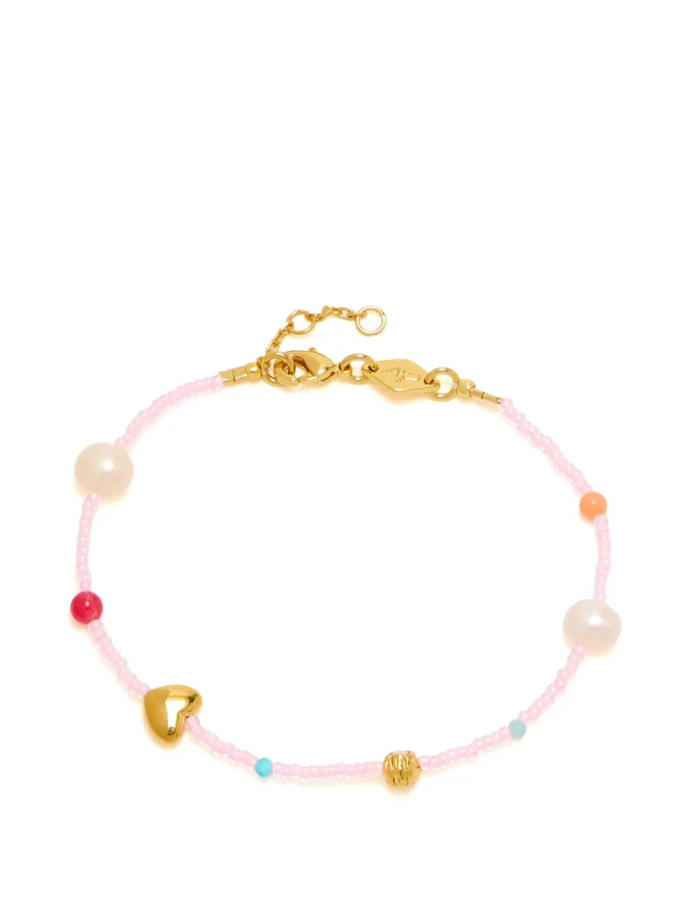 Anni Lu pearl heart bracelet - Rosa