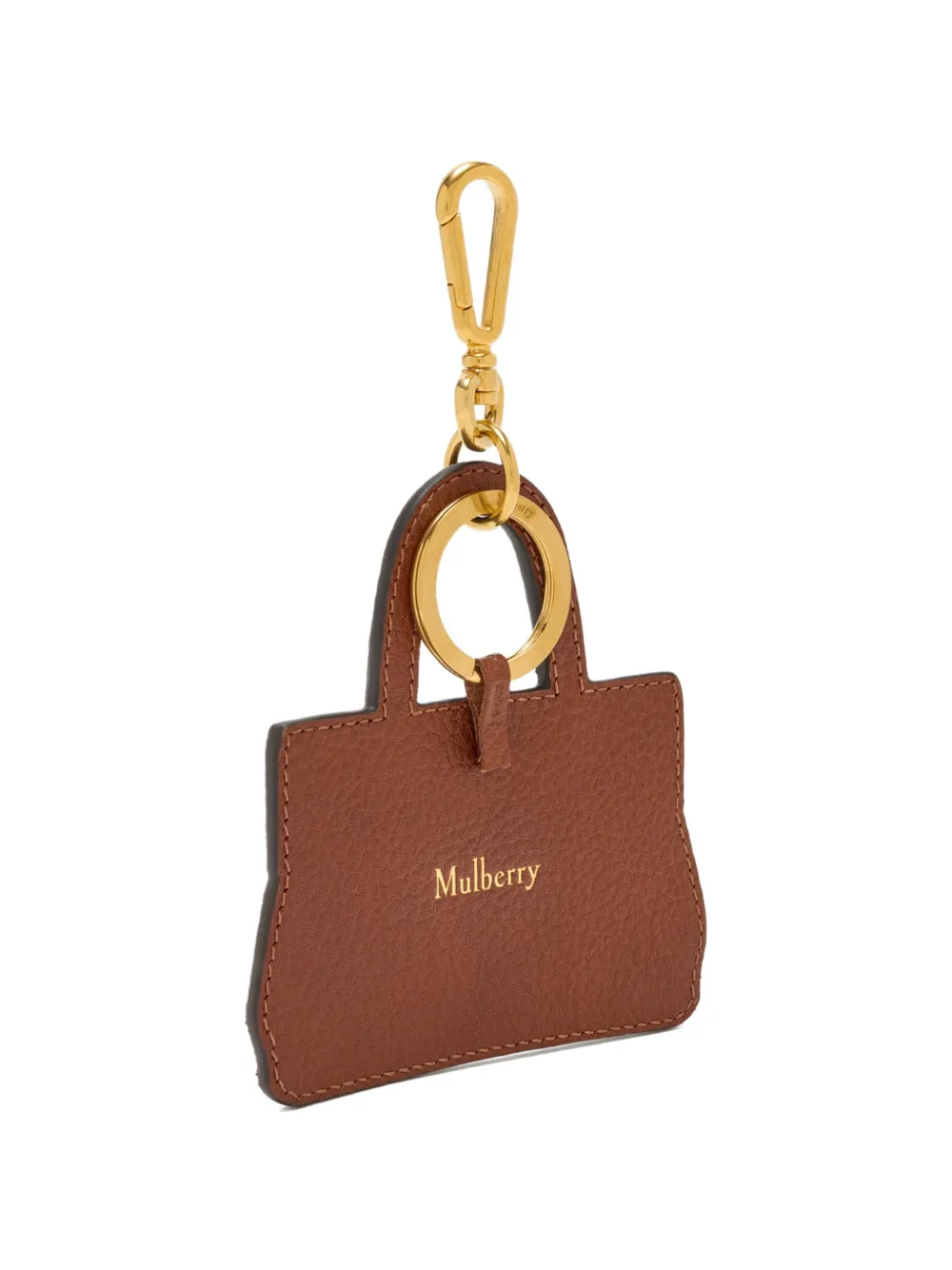  Mulberry Bayswater Top Handle Leather Keyring - Brown 