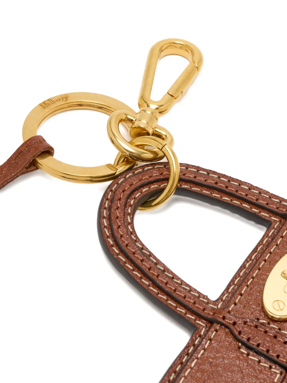  Mulberry Bayswater Top Handle Leather Keyring - Brown 