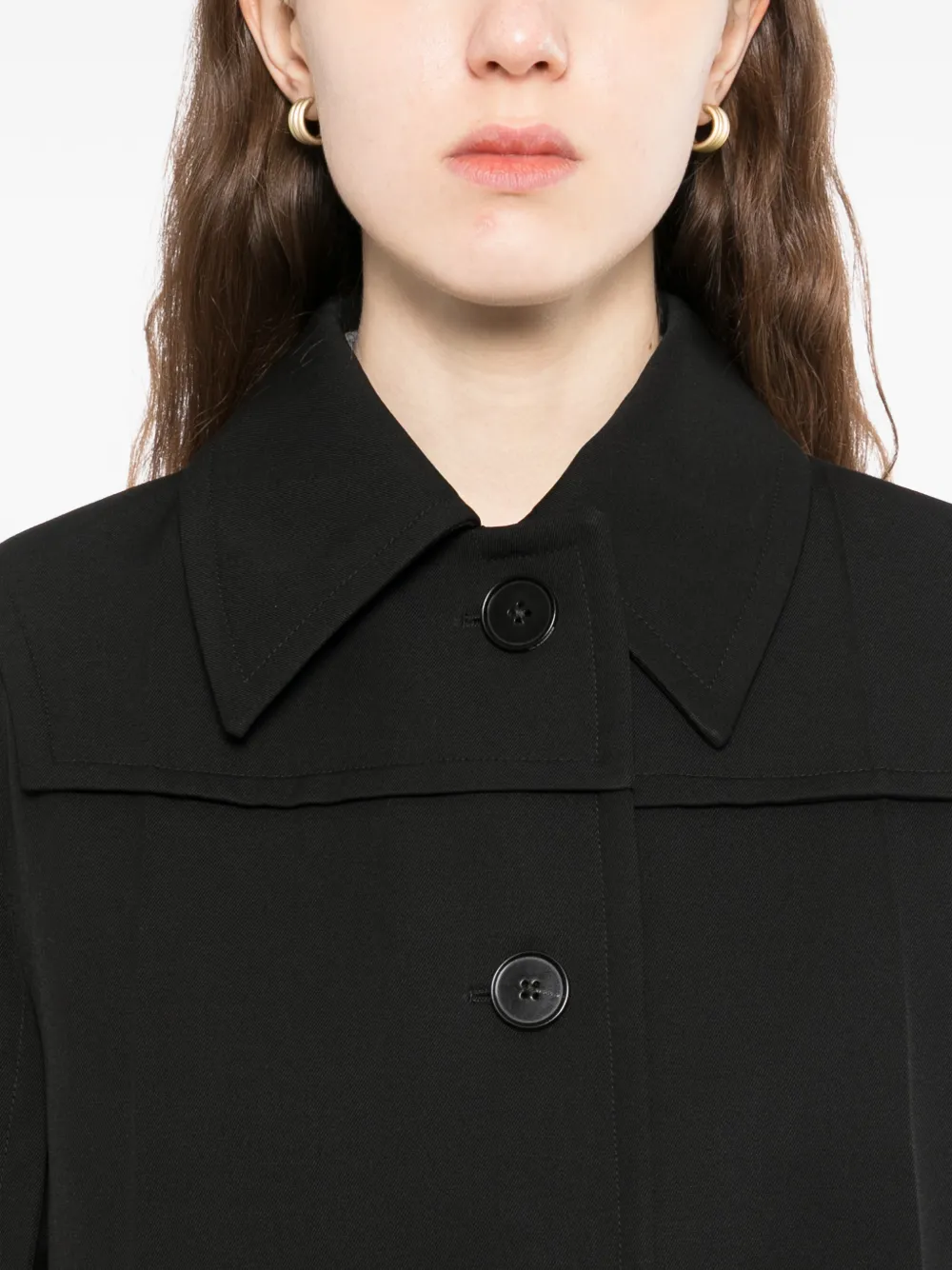 Jil Sander Jas met knopen Zwart