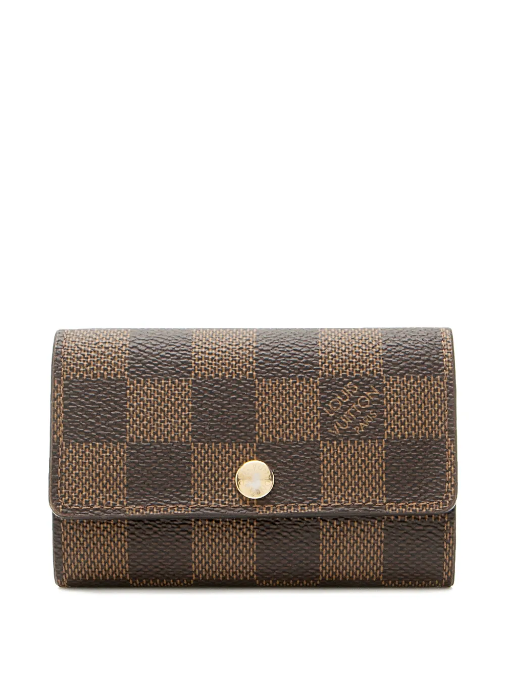 Louis Vuitton Pre-Owned check-pattern key holder - Marrone