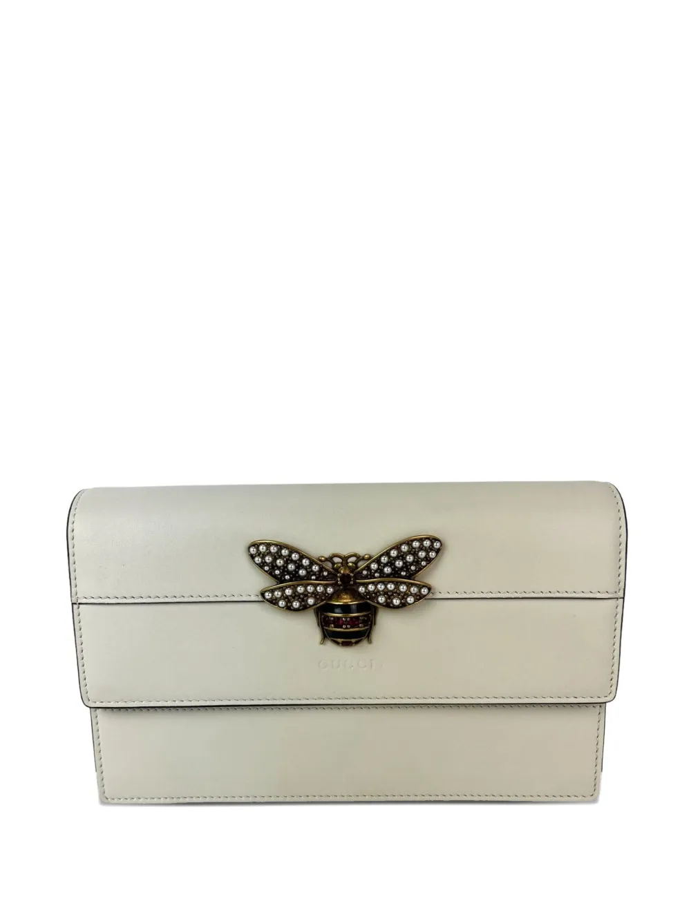 Gucci Pre-Owned Queen Margaret Bee chain clutch bag - Toni neutri