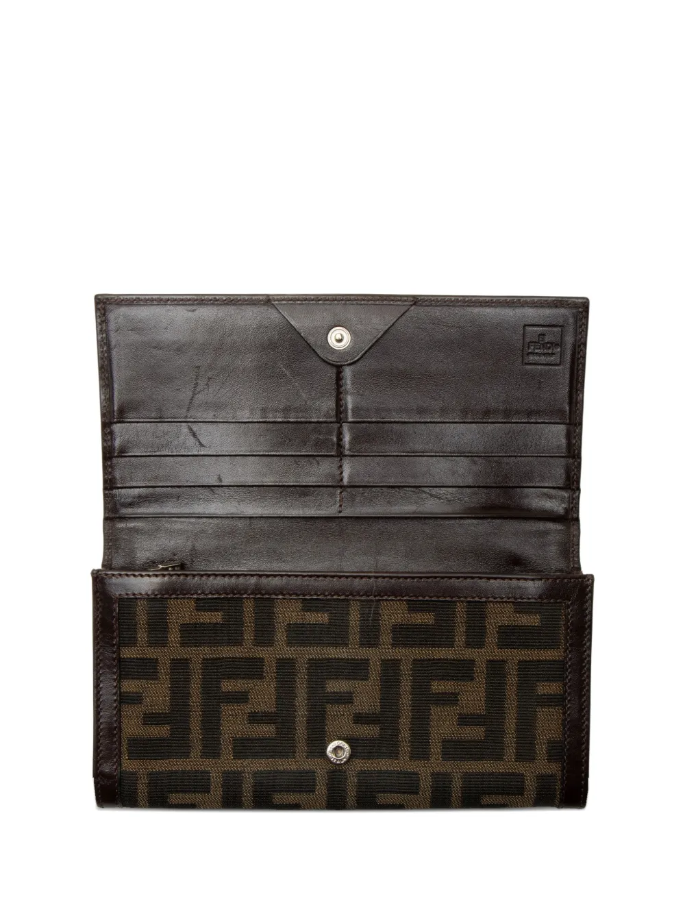 Fendi Pre-Owned Zucca logo wallet - Marrone