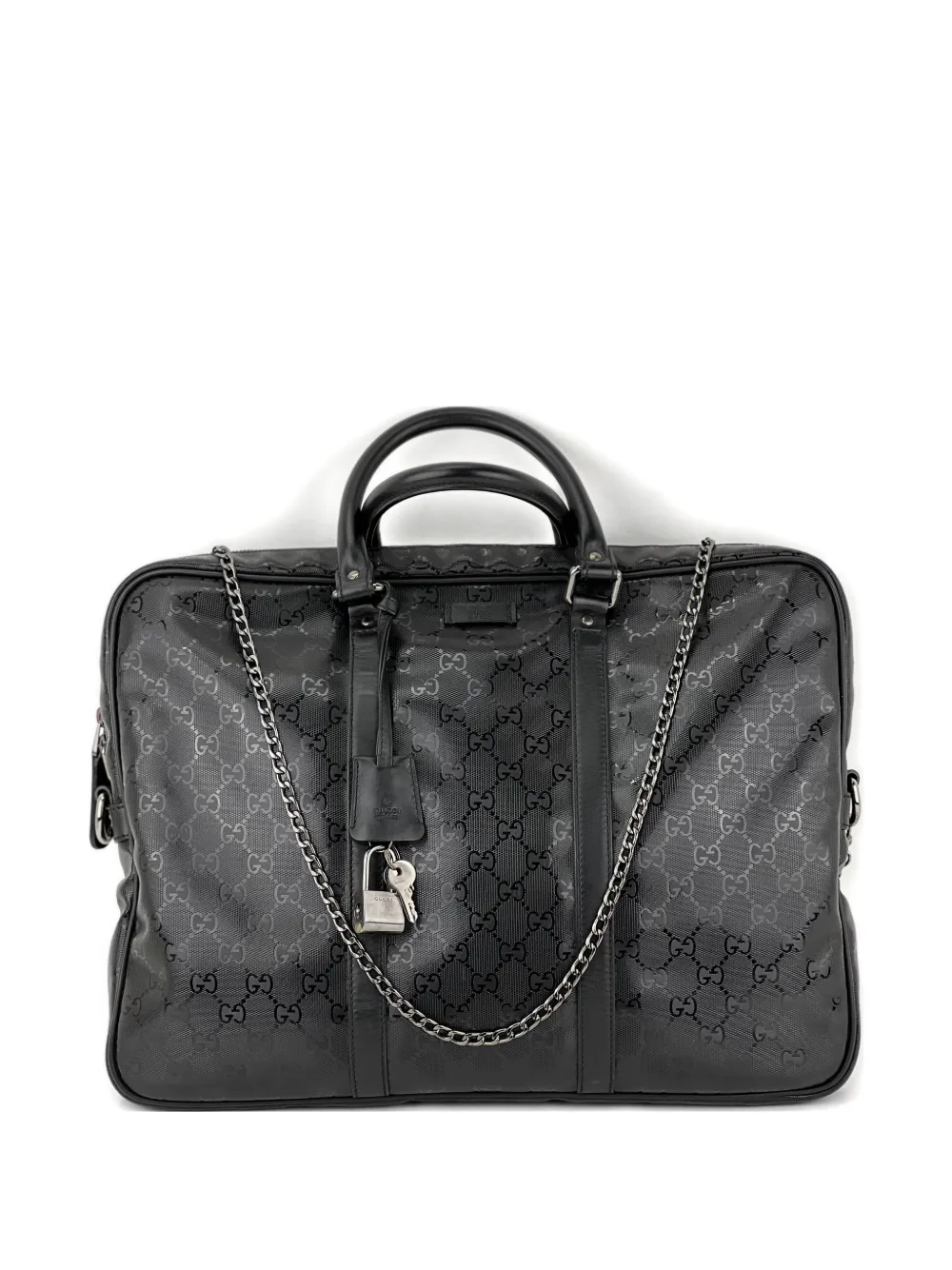 Gucci Pre-Owned GG canvas coated briefcase - Nero
