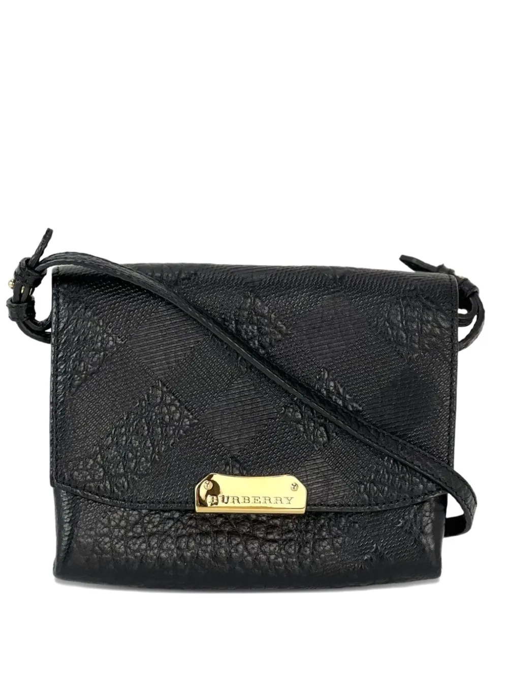 Burberry Pre-Owned Burberry Signature embossed leather crossbody bag - Nero