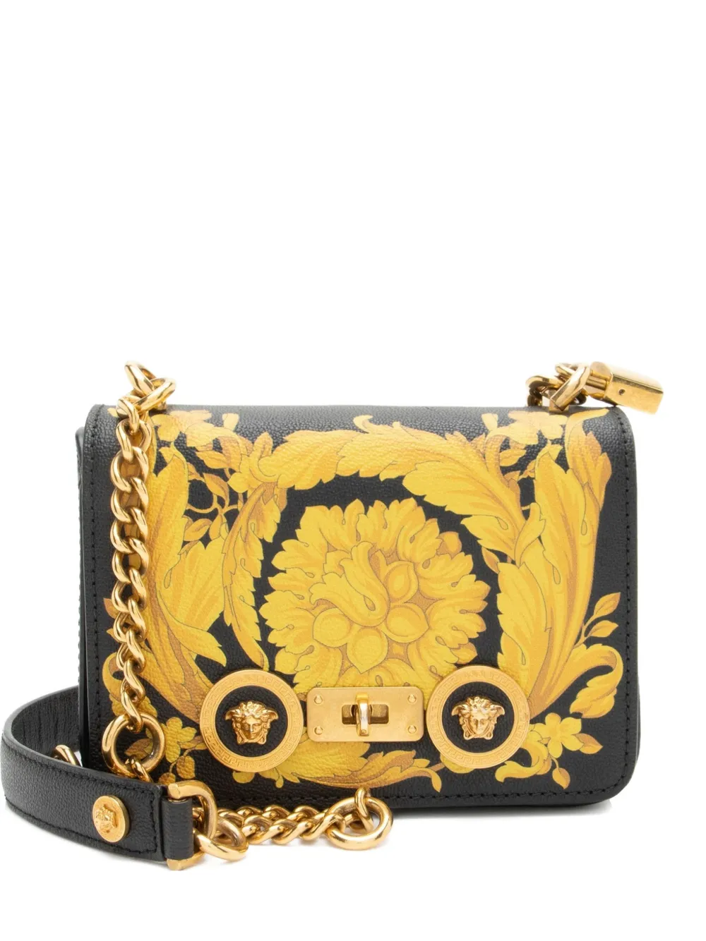 Versace Pre-Owned small Barocco Padlock shoulder bag - Nero
