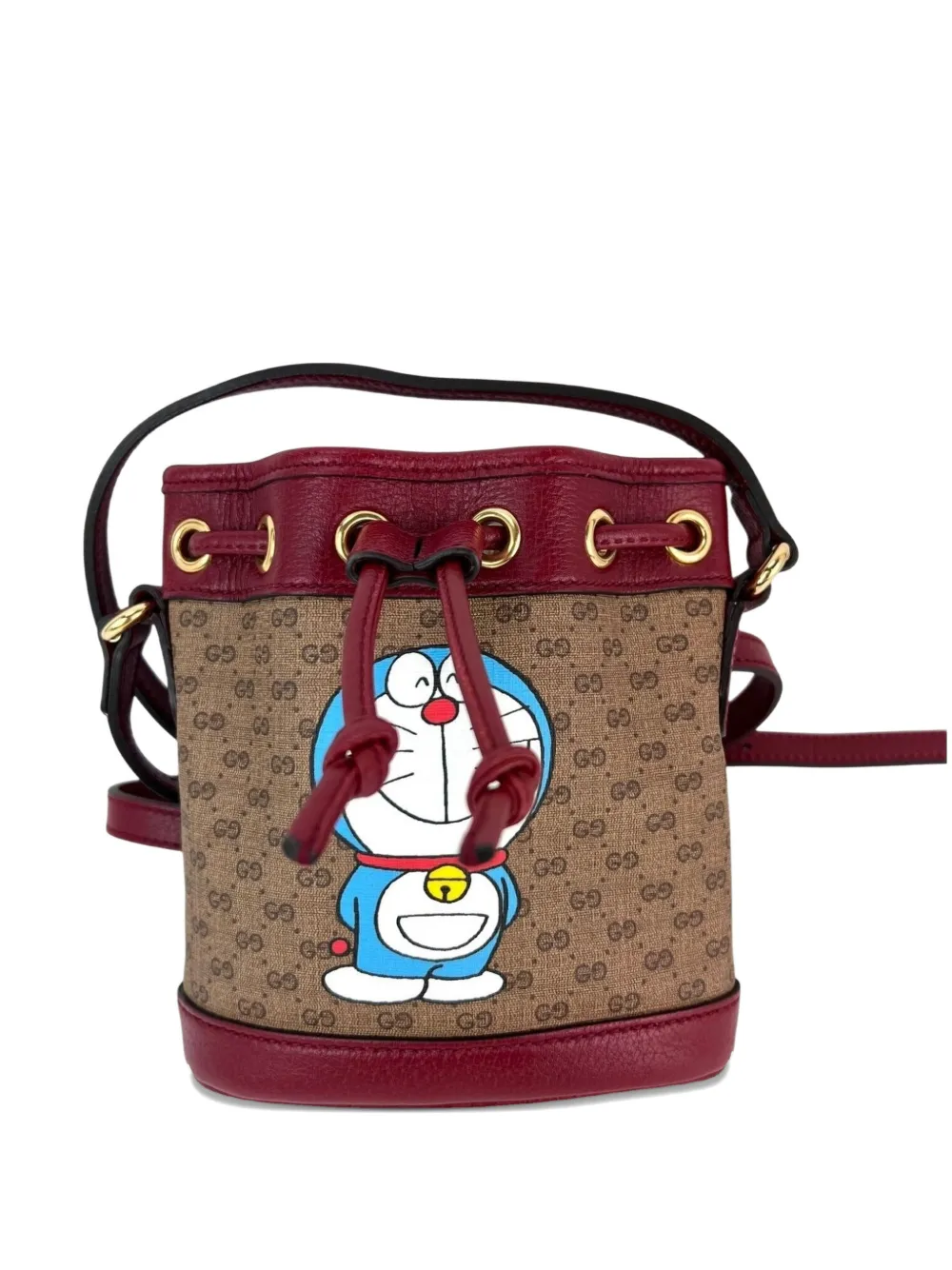 Gucci Pre-Owned x Doraemon GG Supreme bucket bag - Toni neutri