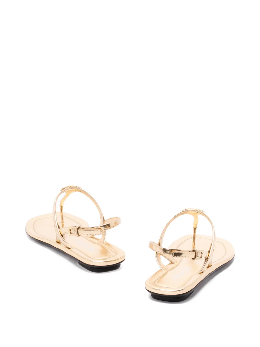 Prada leather buckle strap sandals Goud