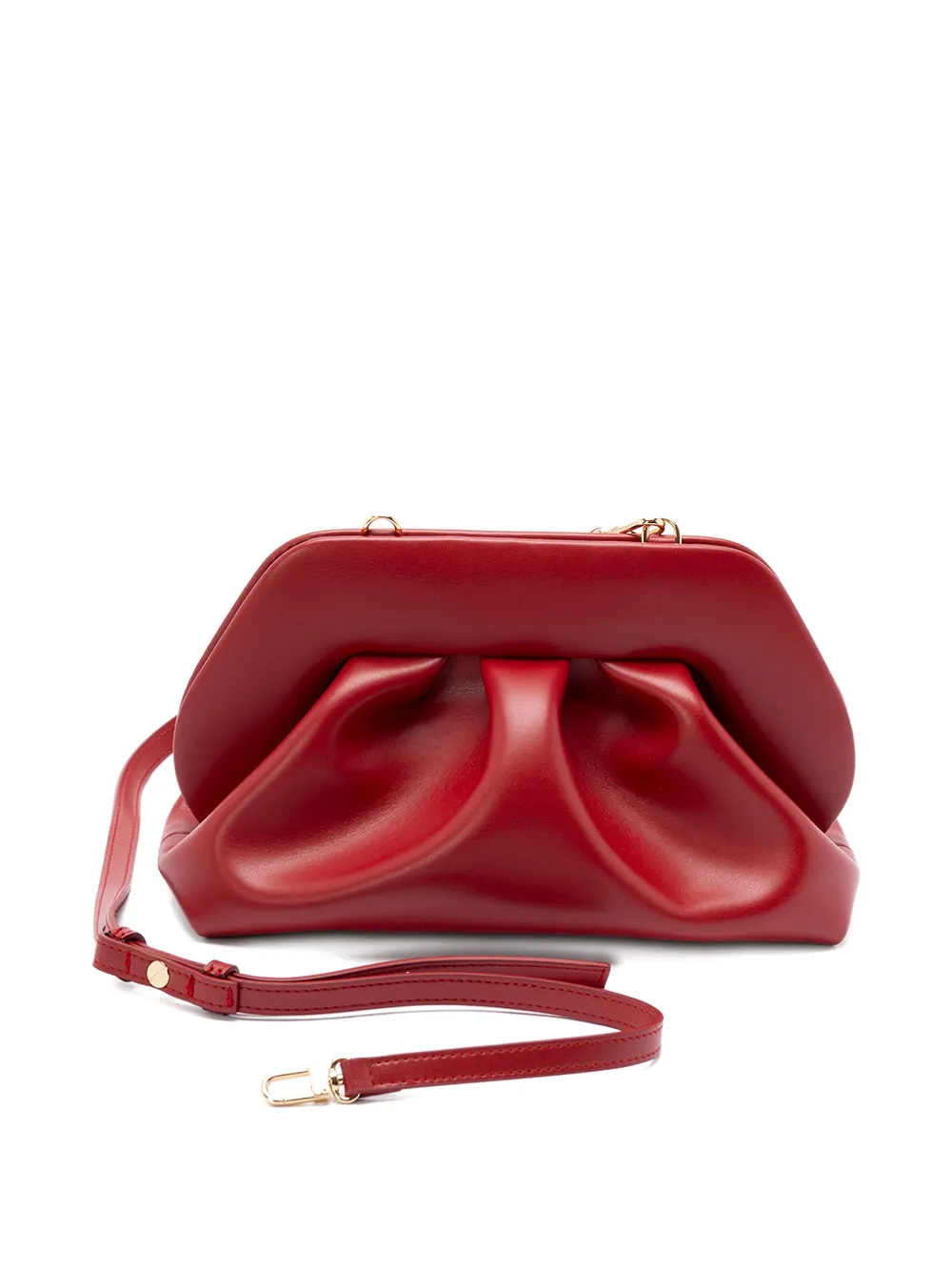 Themoir&egrave; medium Bios ruched clutch bag - Rood