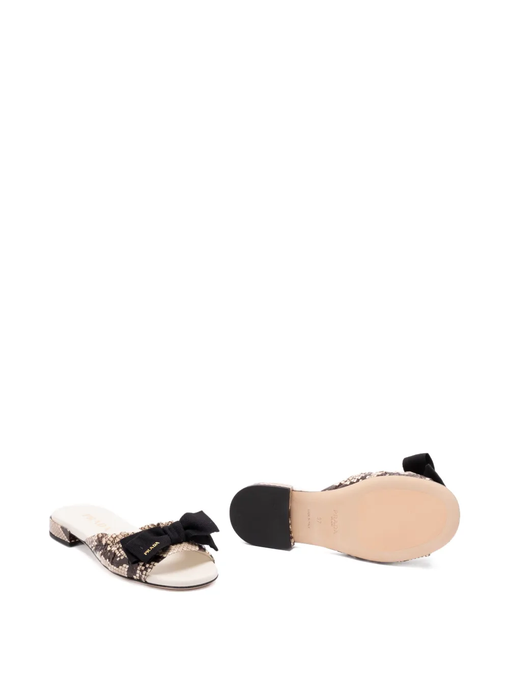 Prada bow sandals Beige