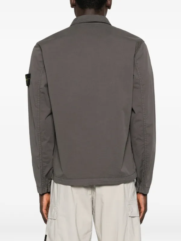 Stone Island ロゴシャツジャケット | グレー | FARFETCH JP