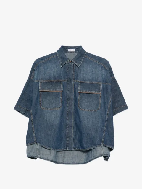 Brunello Cucinelli flap-pockets denim shirt