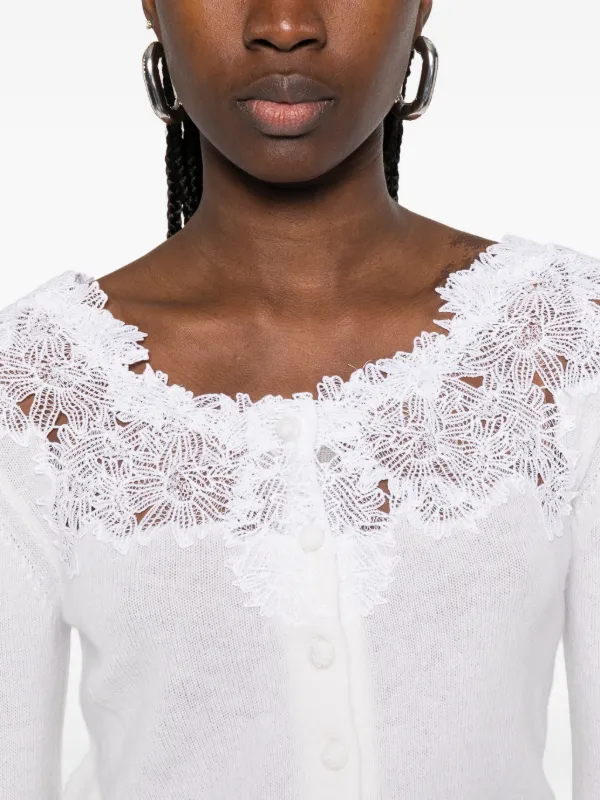 Ermanno Scervino Lace Cardigan | White | FARFETCH ID