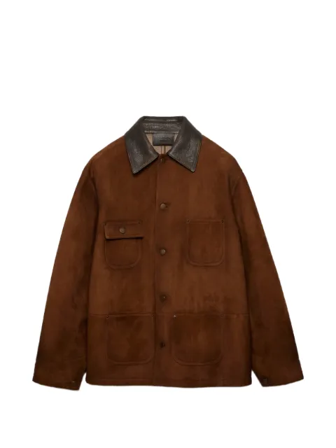 Prada suede caban jacket