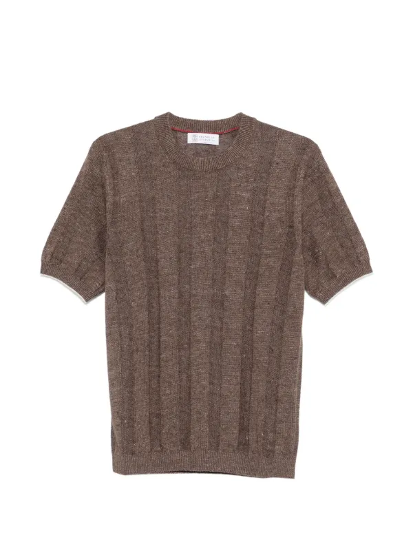 Brunello Cucinelli リブ トップ | ブラウン | FARFETCH JP