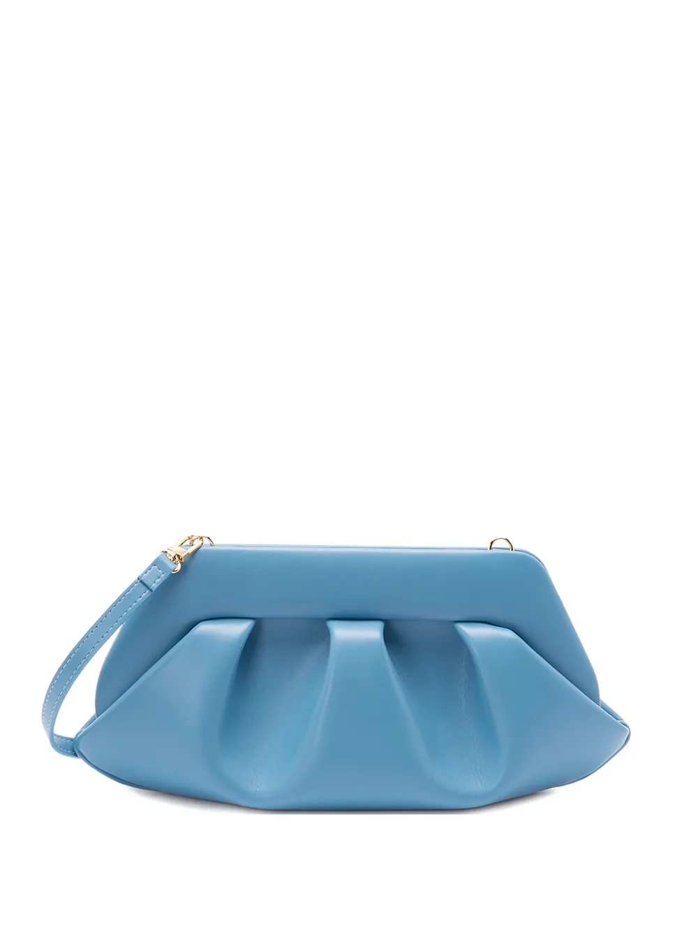 Themoirè Bios gathered clutch bag - Blu