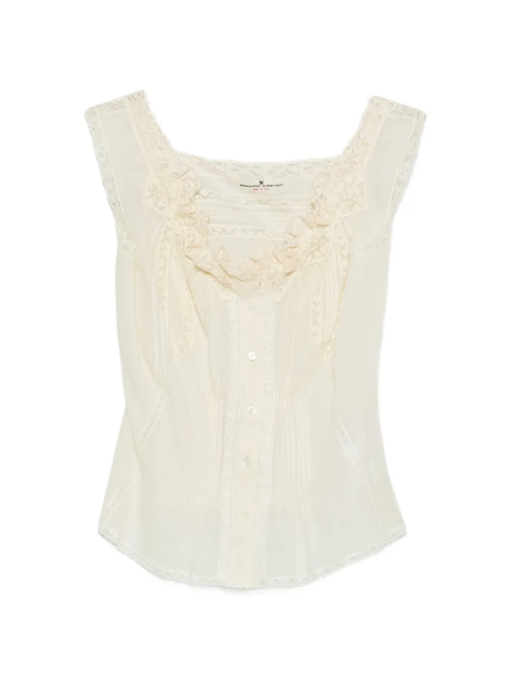 Ermanno Scervino lace embellished shirt - Nude