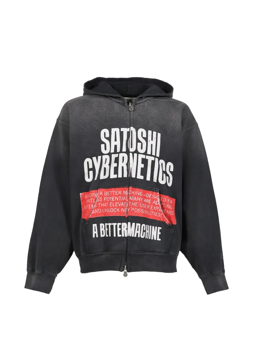 SATOSHI NAKAMOTO Cybernetics hoodie - Black