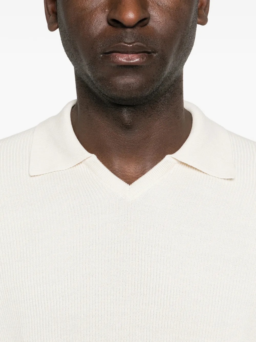 Ribbed V-Neck T-Shirt