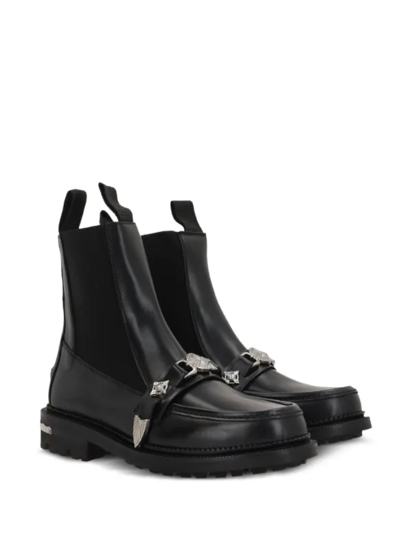 Toga Pulla studded-strap Chelsea Boots | Black | FARFETCH