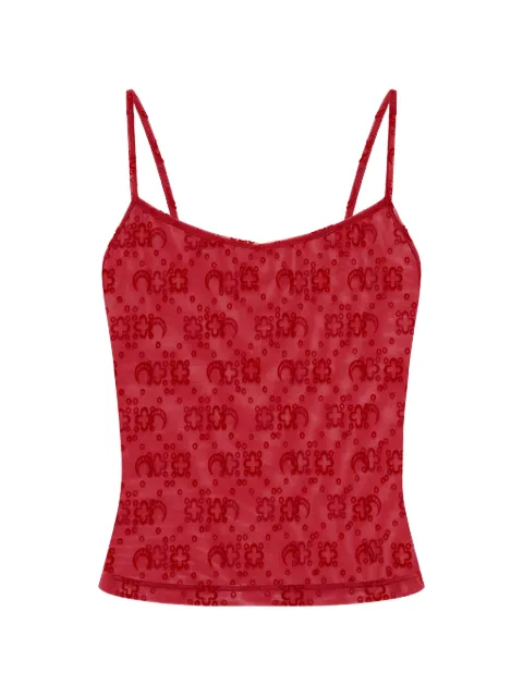 Marine Serre moonogram mesh straps top