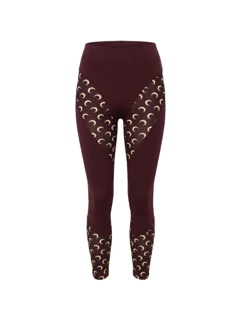 Marine Serre Moon-print panelled leggings