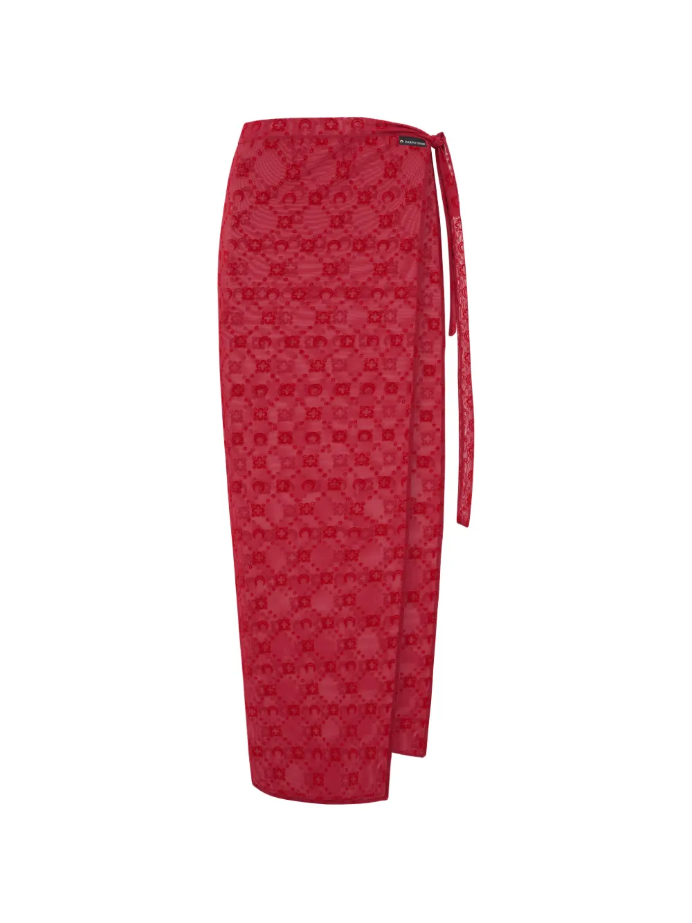 Marine Serre moonogram mesh flock cover-ups - Rot