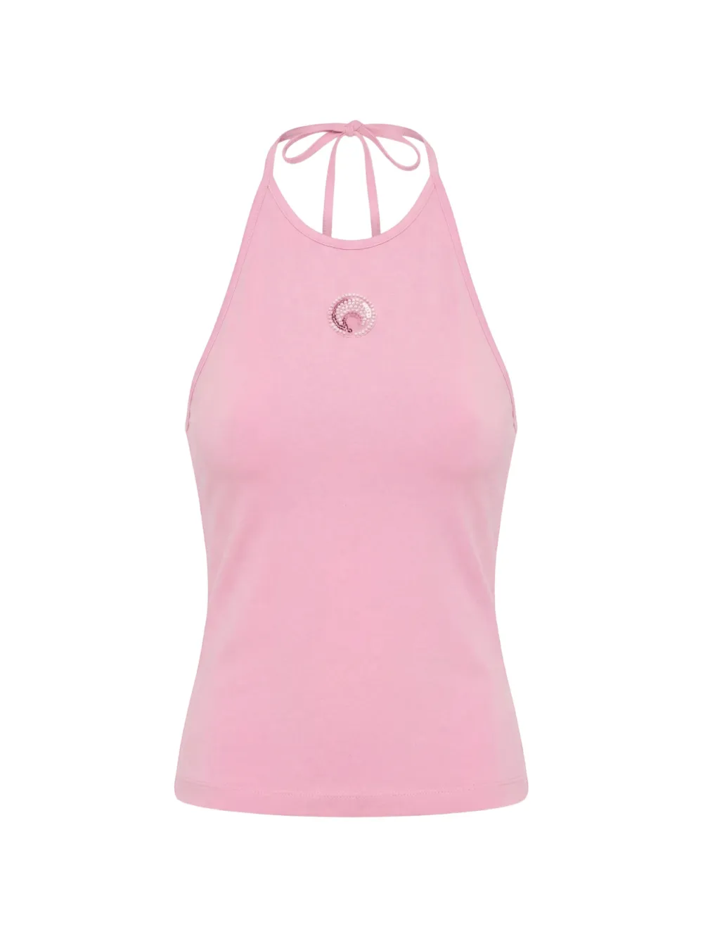 Marine Serre logo halter top - Rosa