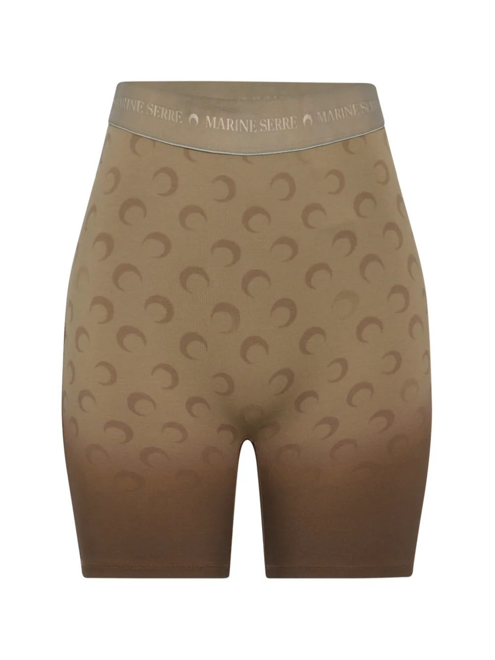 Marine Serre Moon-print faded shorts - Toni neutri