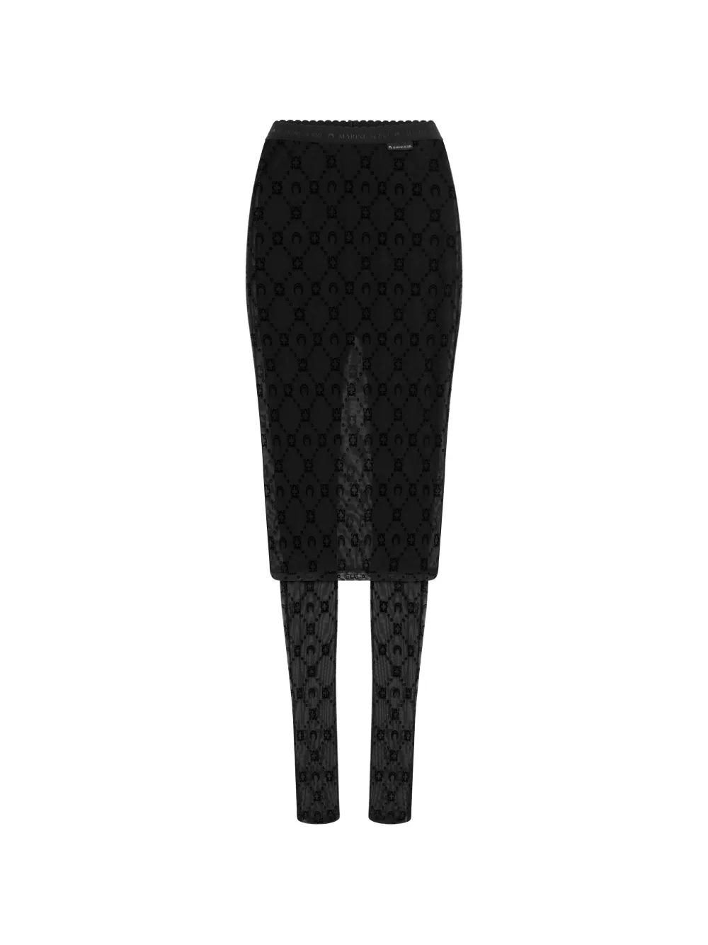 Marine Serre moongram mesh trousers - Nero