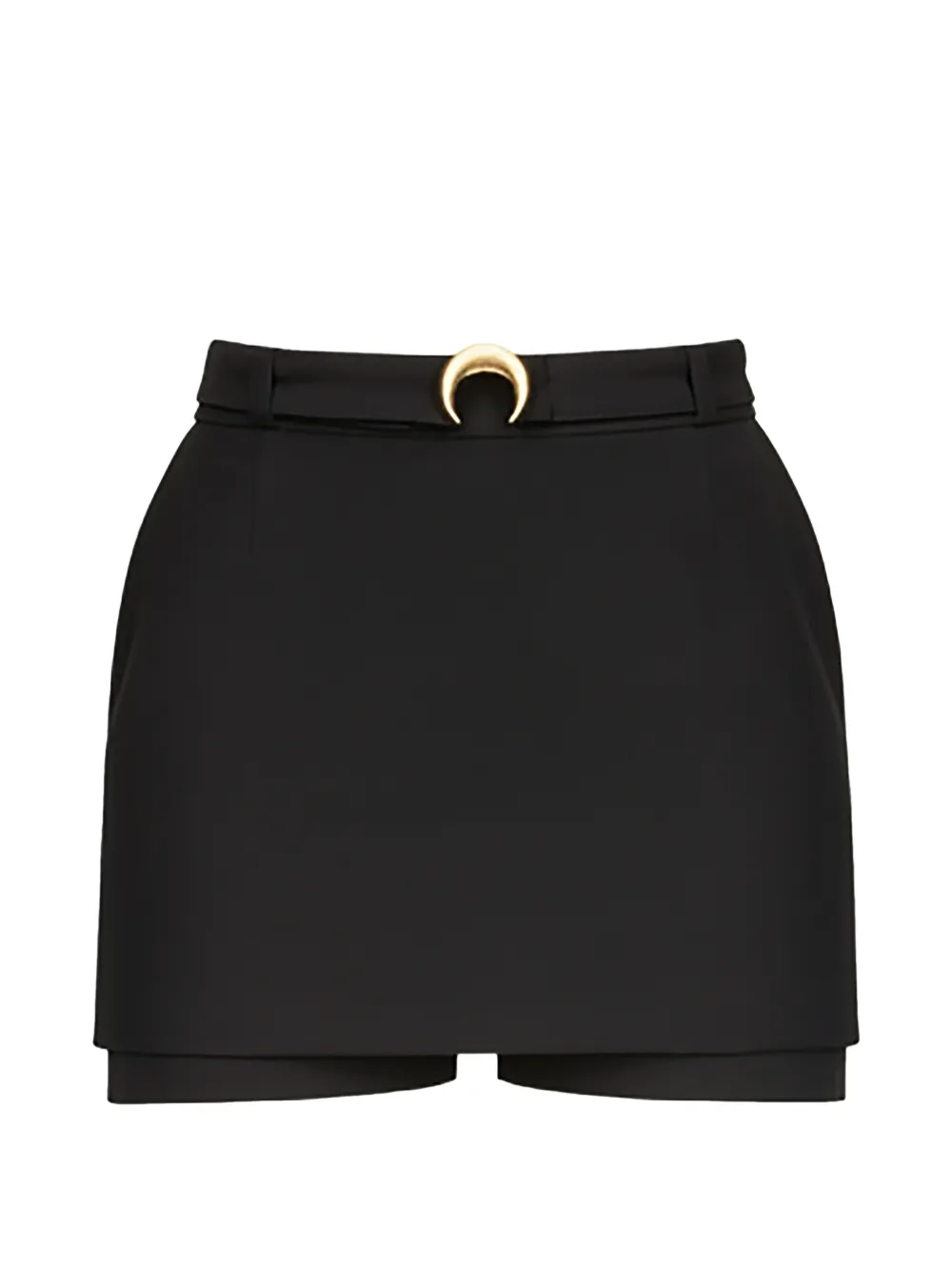 Marine Serre tailored moon belted mini skort - Nero