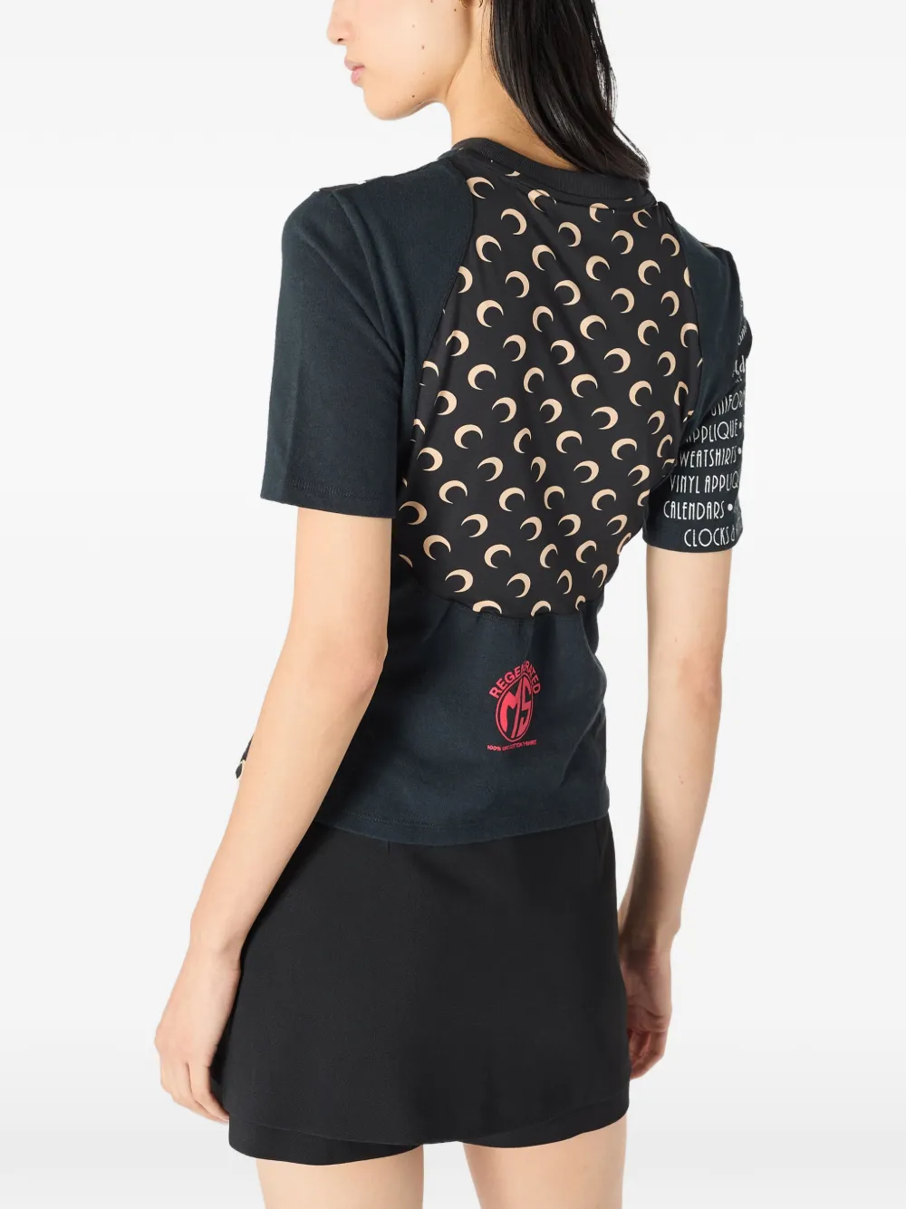 Marine Serre Mini-skort met ceintuur Zwart