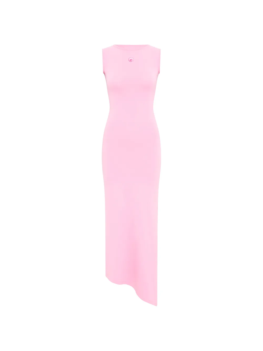 Marine Serre pearl logo asymmetrical midi dress - Rosa