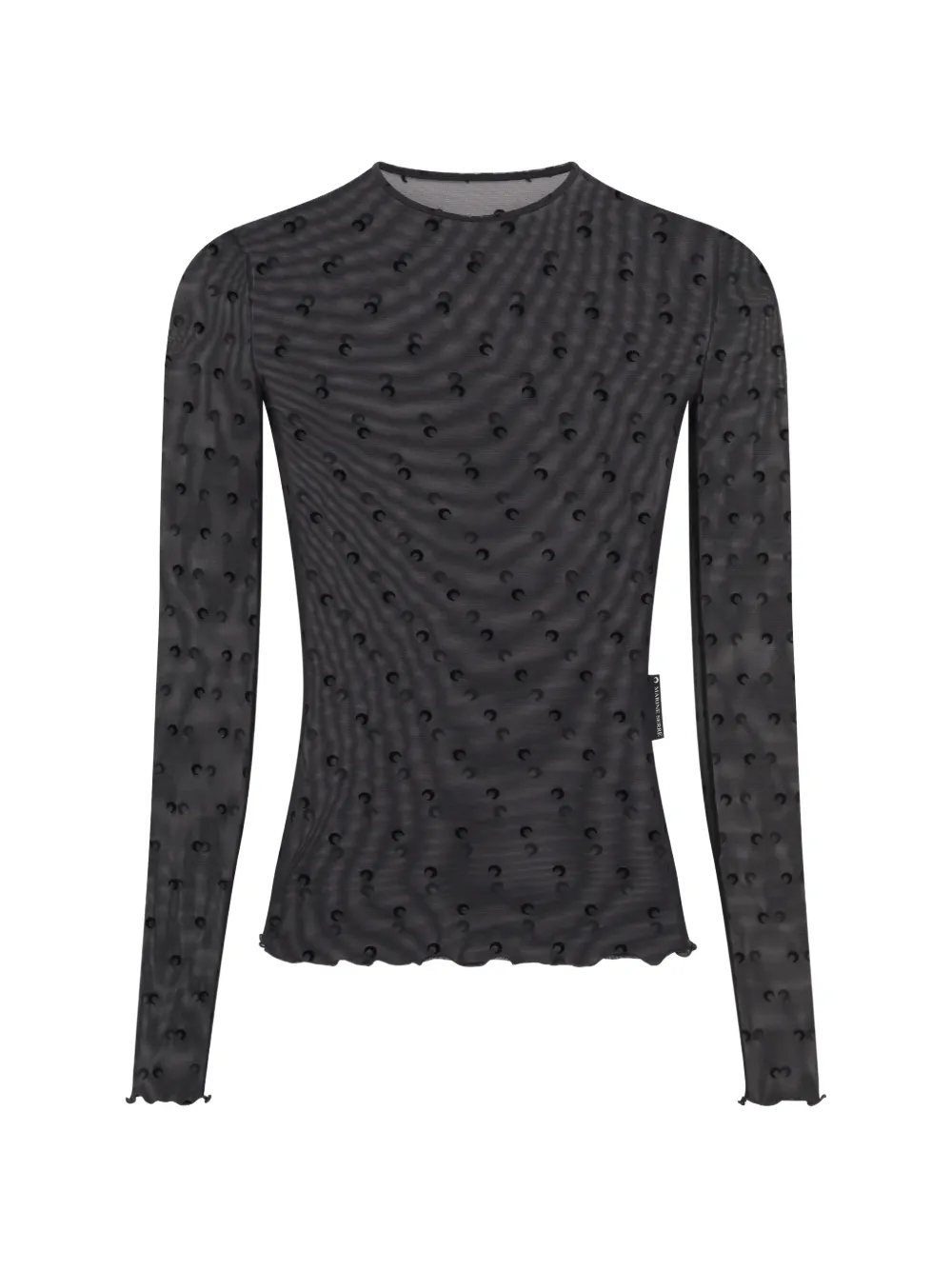 Marine Serre Plumetis Moon Mesh Top In Multi