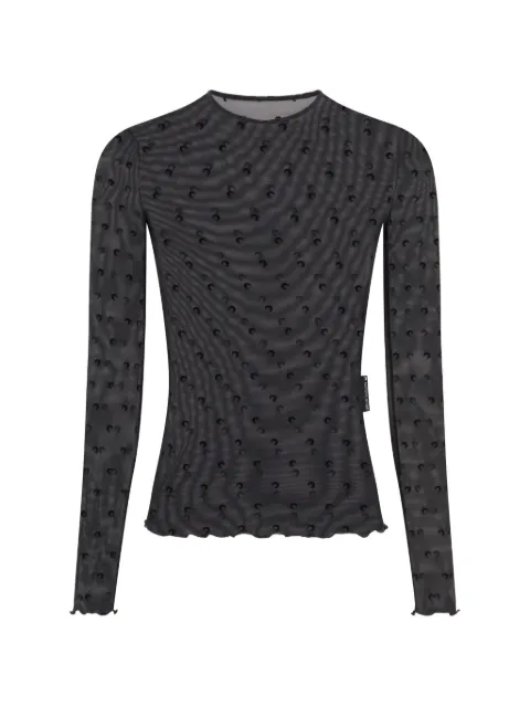Marine Serre plumetis moon mesh top