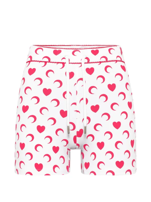 Marine Serre Moon Heart ショートパンツ | ホワイト | FARFETCH JP
