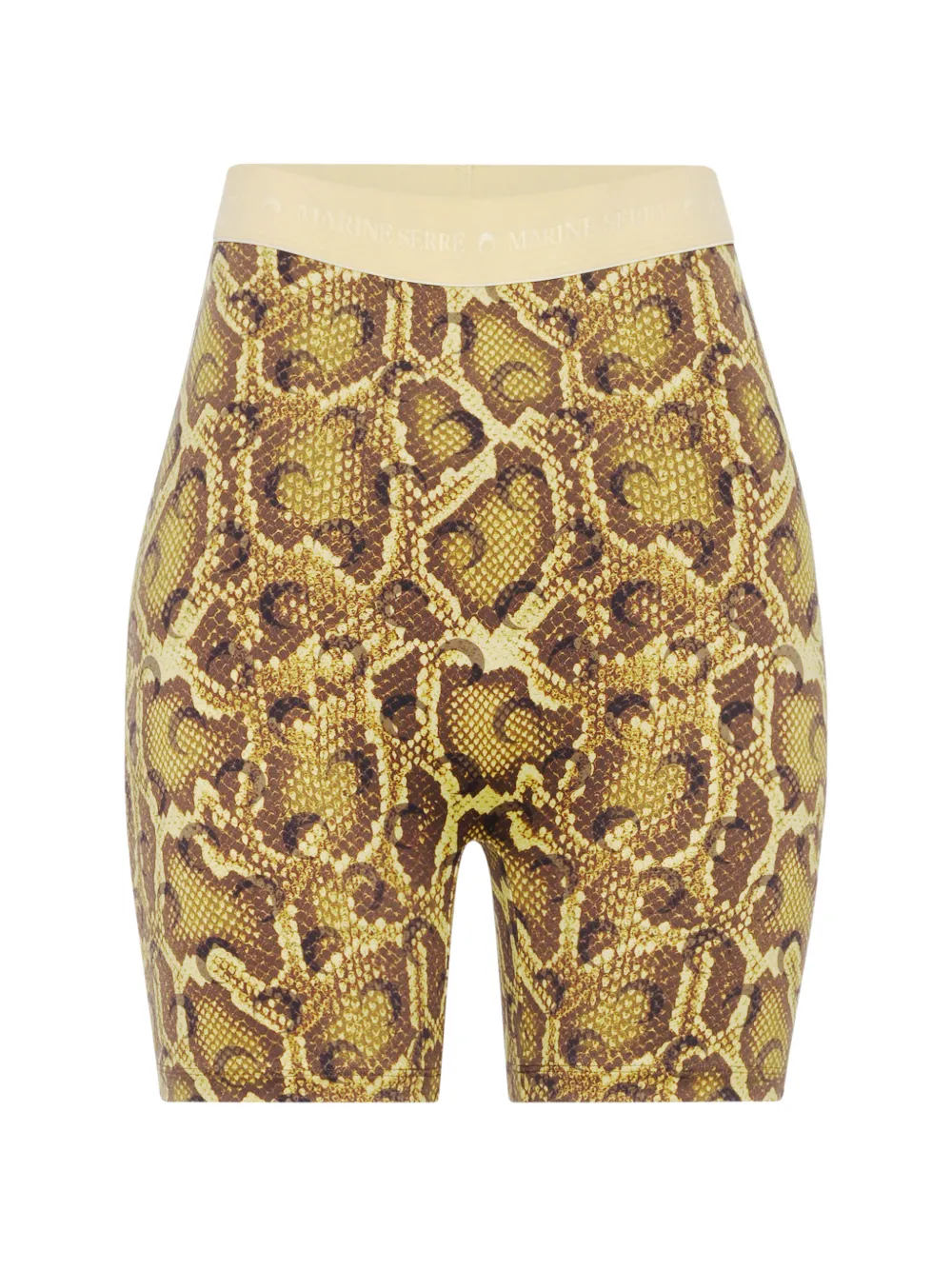 Marine Serre printed jersey shorts - Giallo
