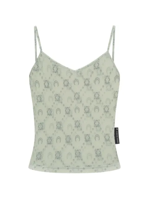 Marine Serre moonogram mesh straps top
