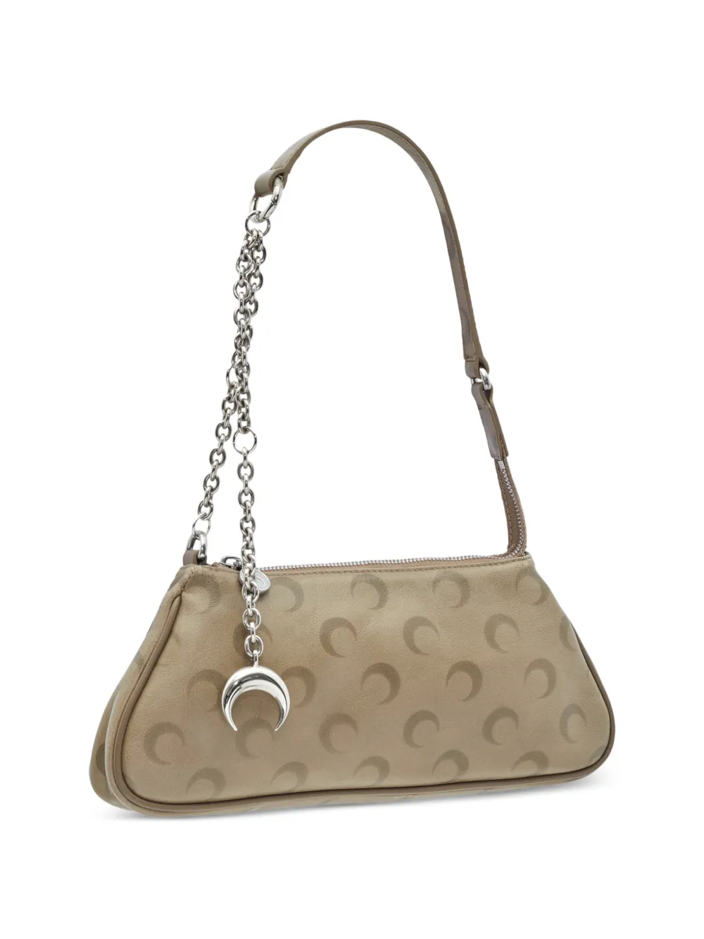 Marine Serre Moon Core tas van vervaagd leer Beige