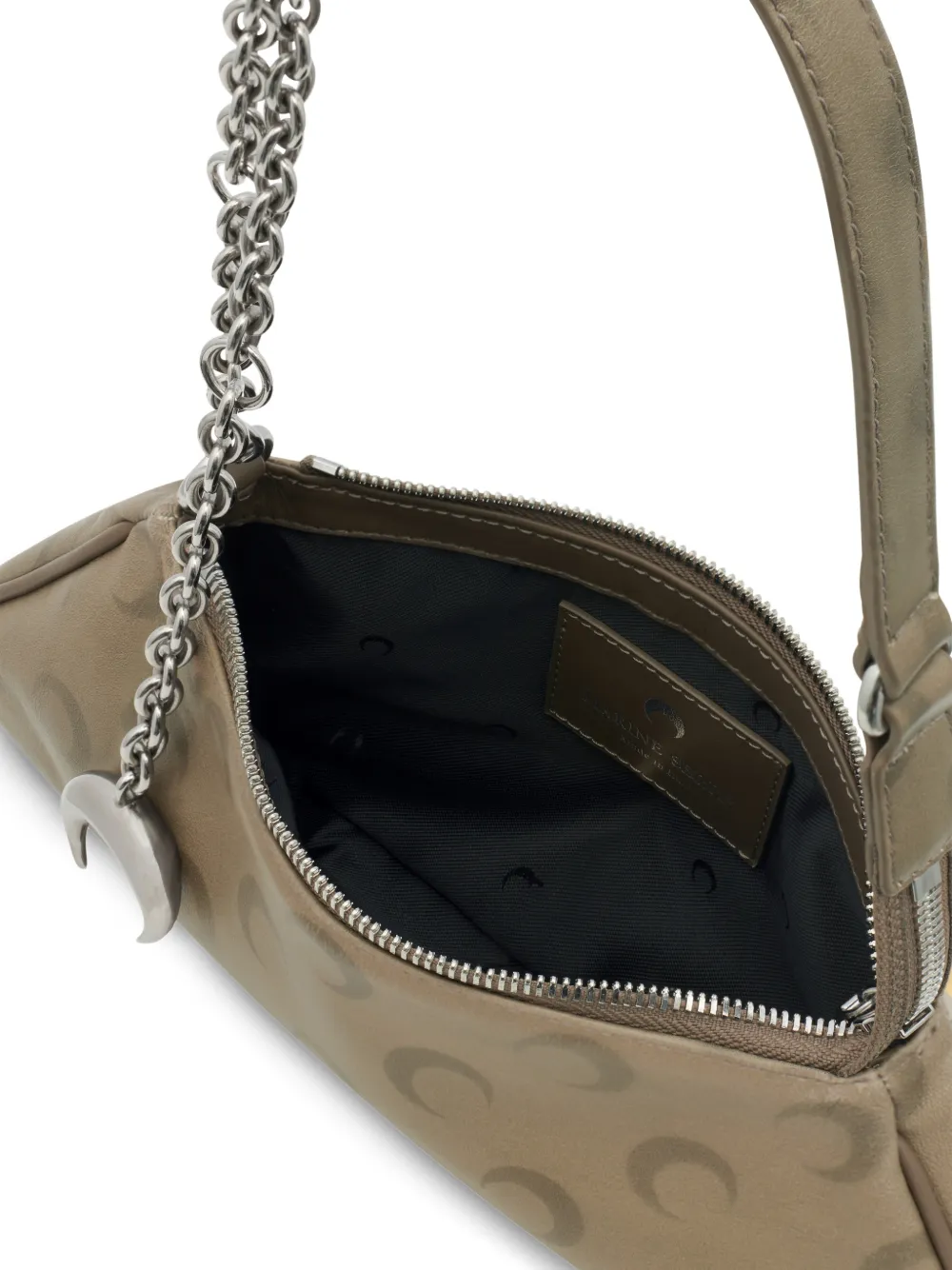 Marine Serre Moon Core tas van vervaagd leer Beige