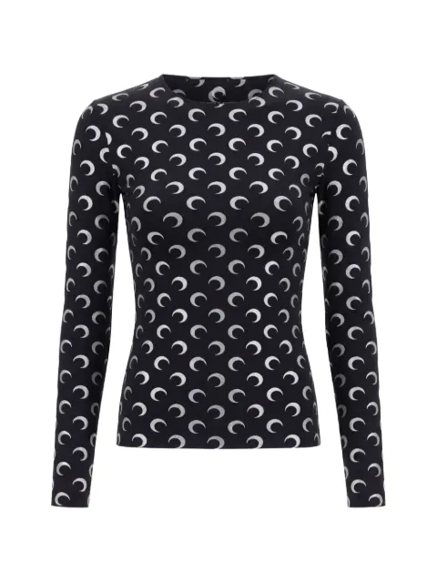Marine Serre moon-printed long-sleeved top