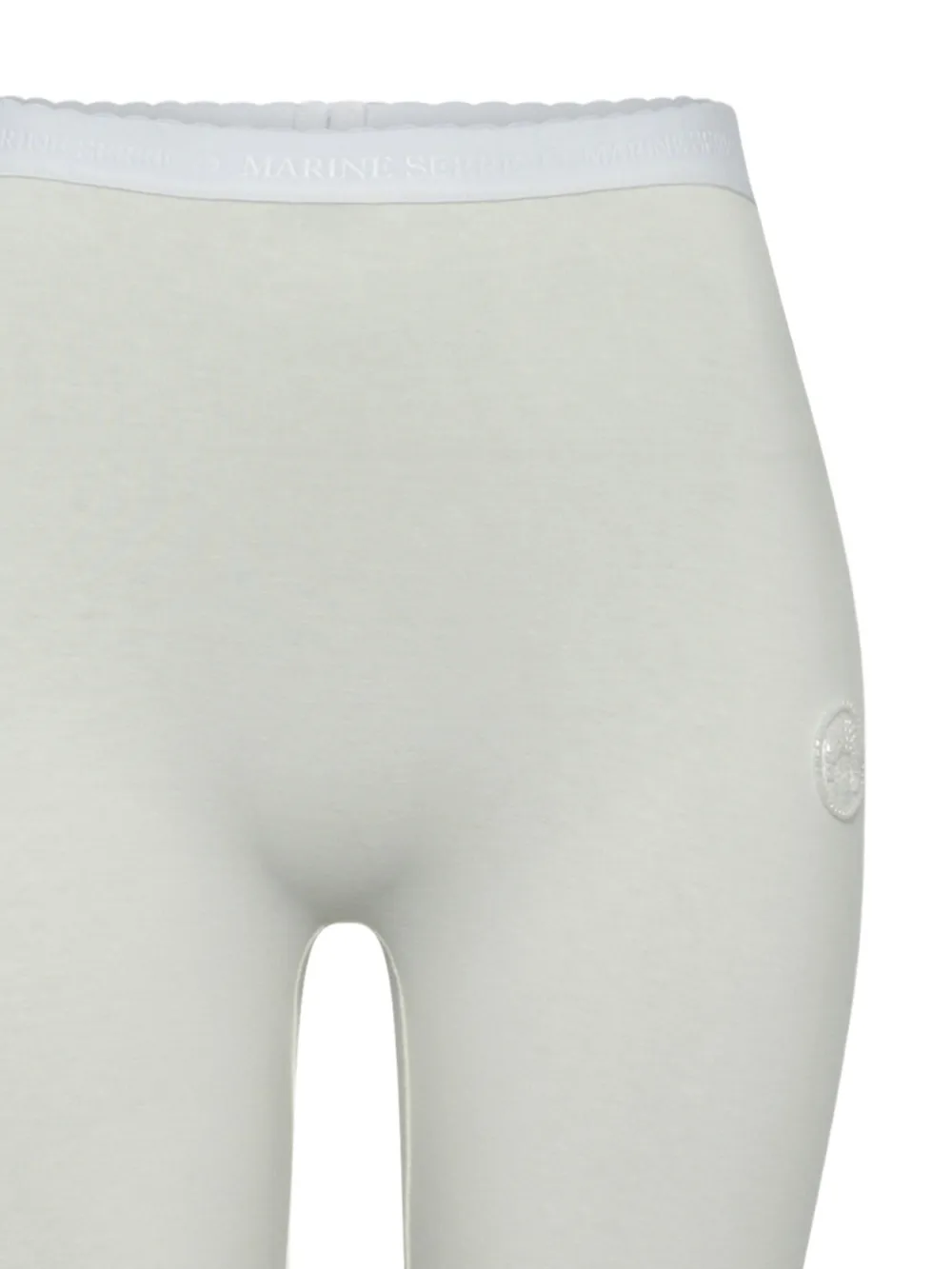  Marine Serre Pearl Logo Jersey Capri - Neutrals 