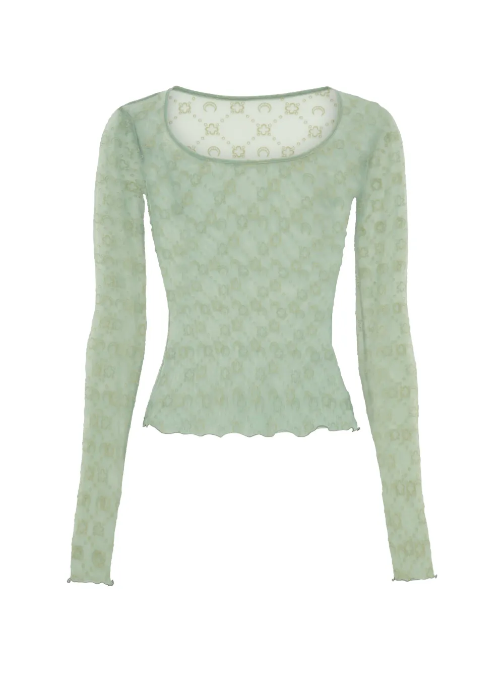 Marine Serre T-shirt con monogramma - Verde